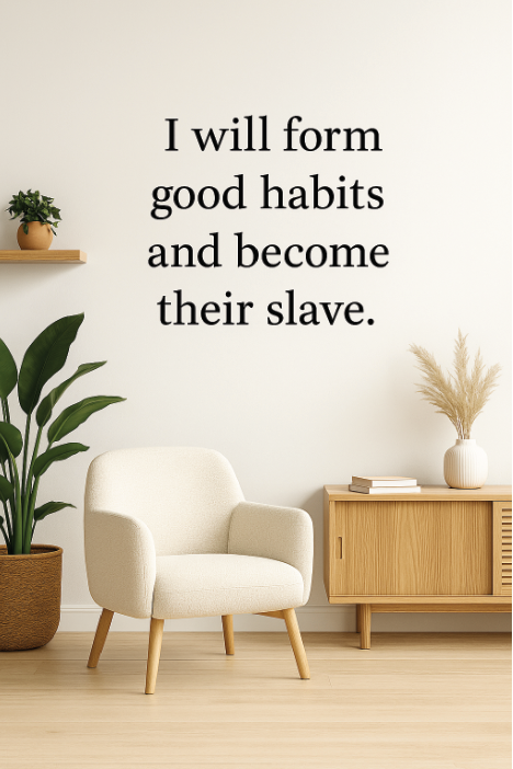 I Will Form Good Habits - Wall Decal