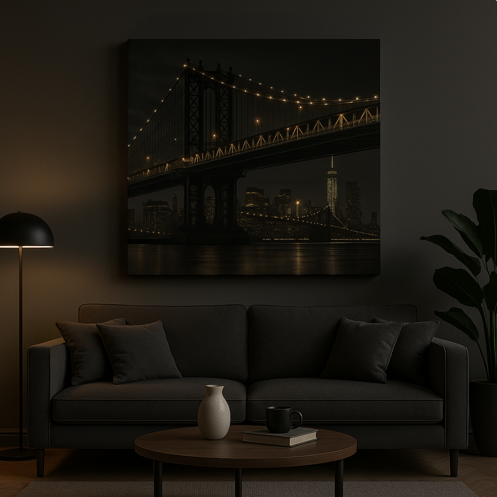 New York Nightscape - Bridge Lights