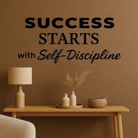 Success Starts with Self-Discipline - Wall Decal