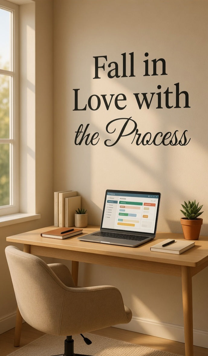 “Fall in Love with the Process” Wall Decal