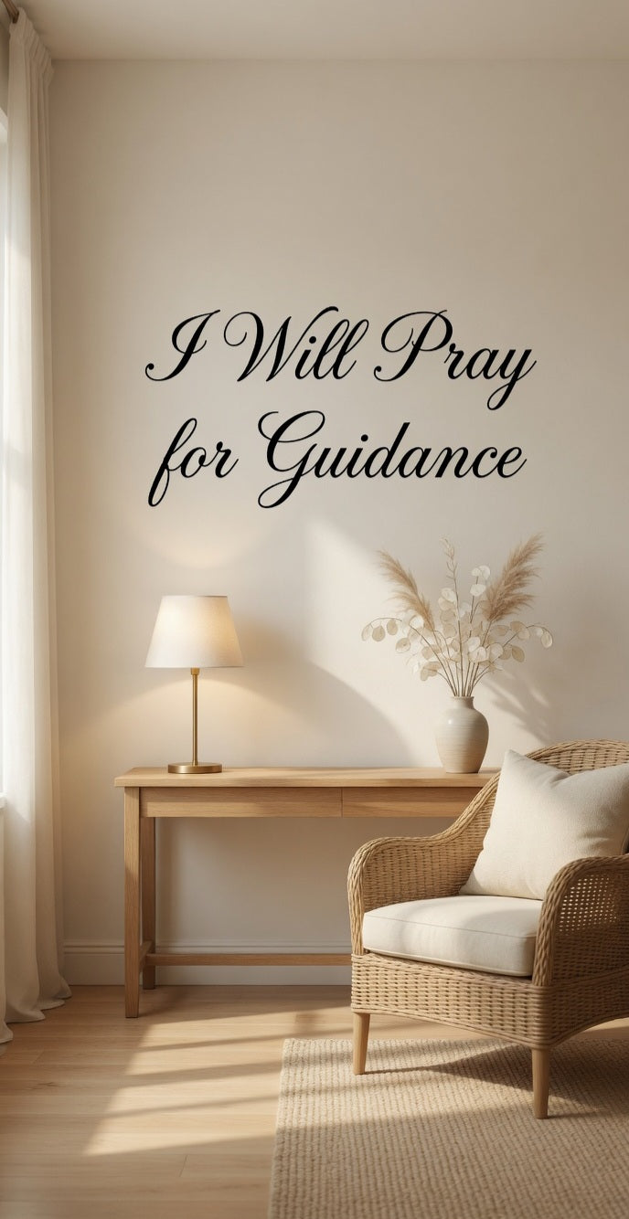 “I Will Pray for Guidance” Wall Decal