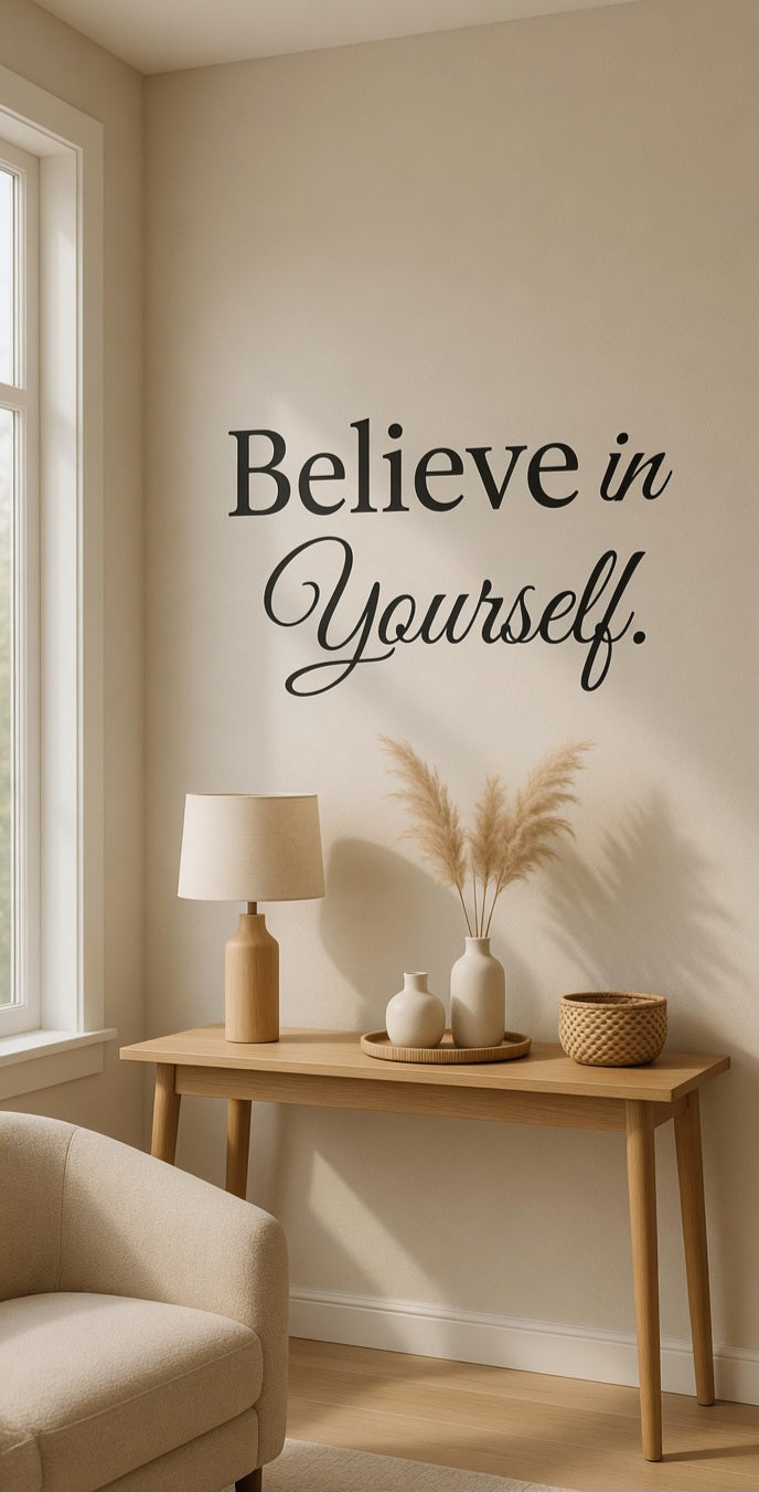 "Believe in Yourself" Wall Decal