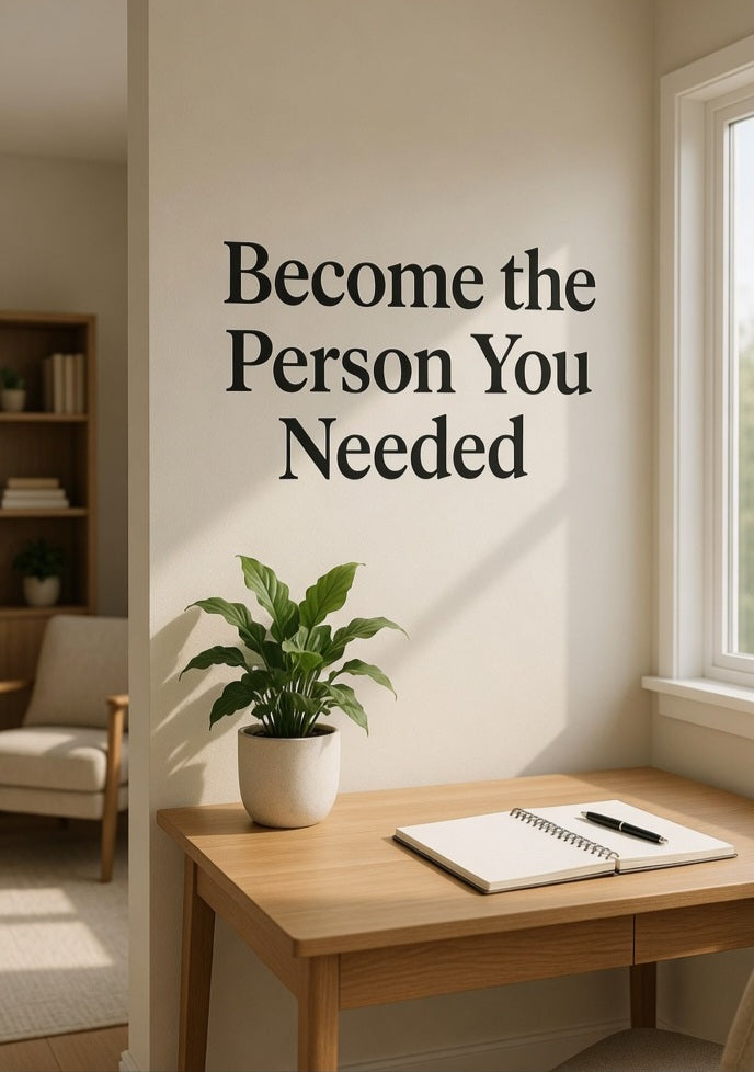 "Become the Person You Needed" Wall Decal