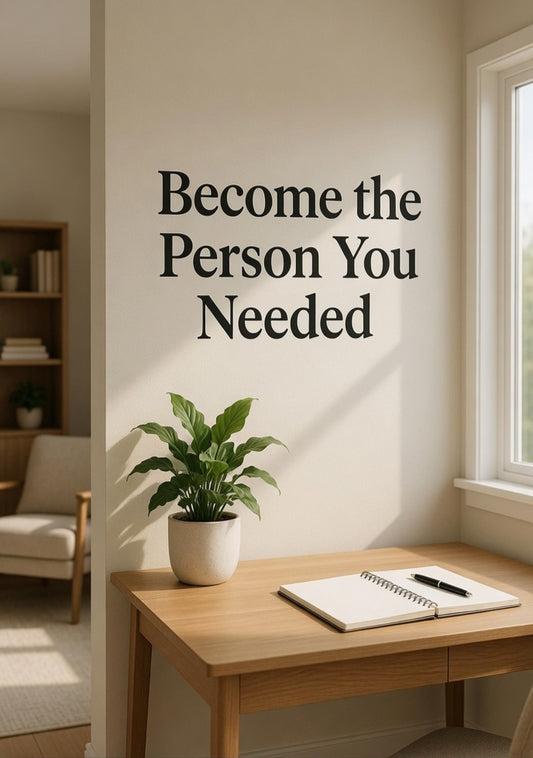"Become the Person You Needed" Wall Decal