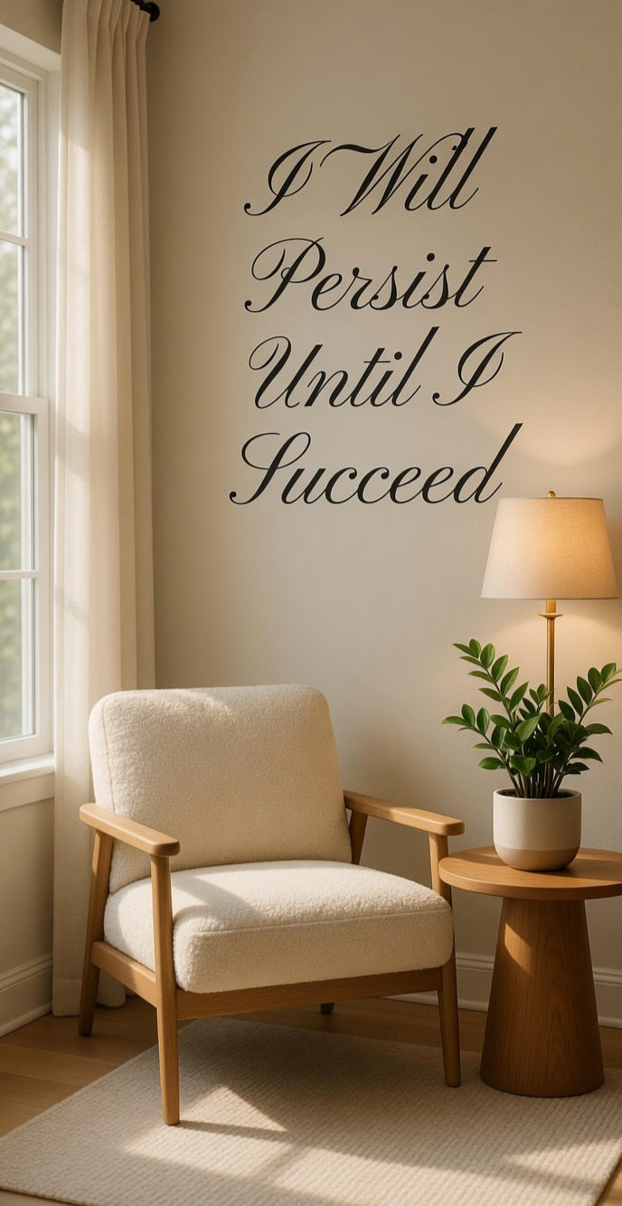 “I Will Persist Until I Succeed” Wall Decal